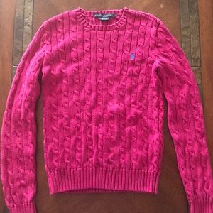 Ralph Lauren size S pink cable knit sweater